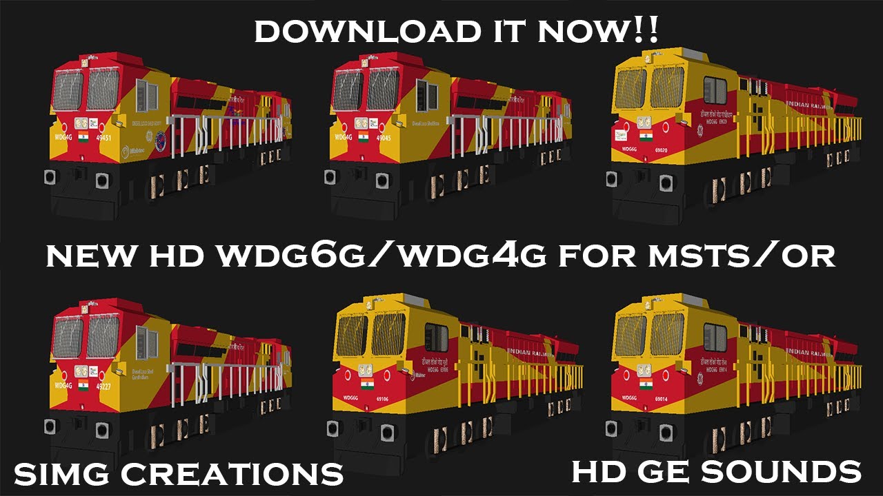 Download New Freeware WDG4G/WDG6G | HD and Realistic Model for MSTS/OR | SIMG Creations