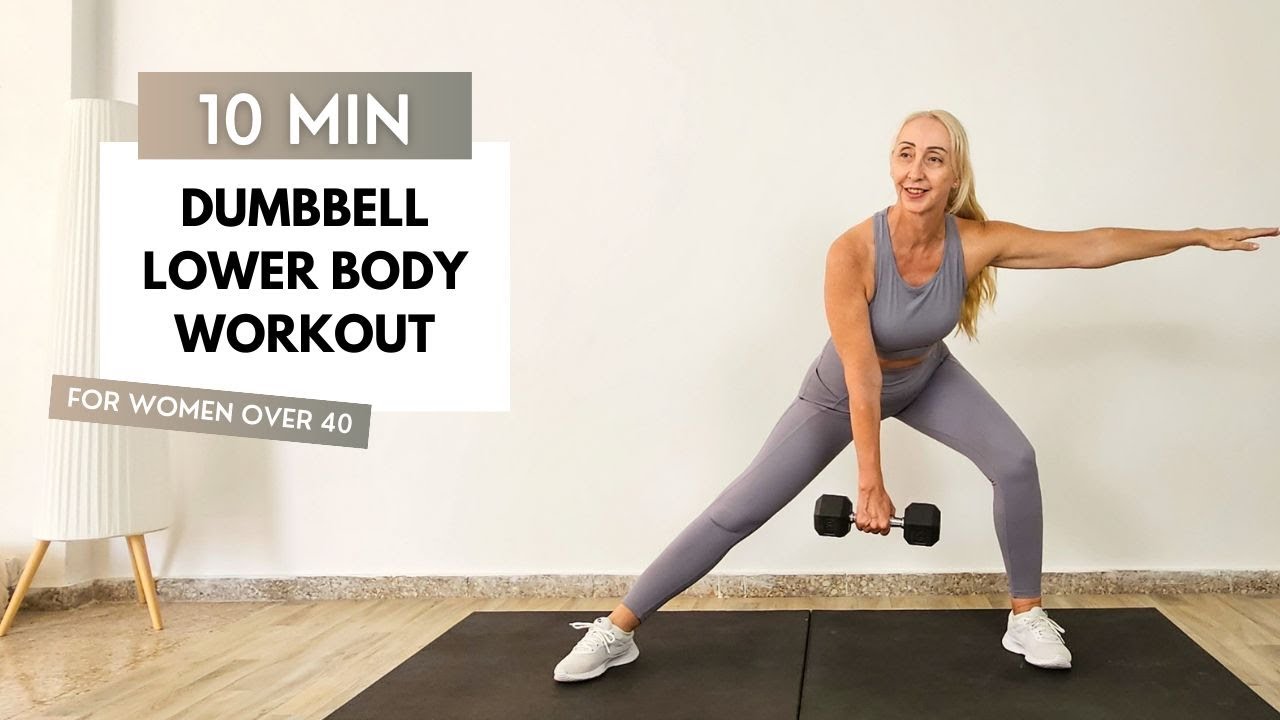 10 Min Low Impact LEG WORKOUT at Home for Women Over 40 | Dumbbell Lower Body Workout No Jumping