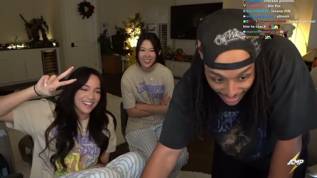 Cinna and Emily want to do a camping stream at AMP house...
