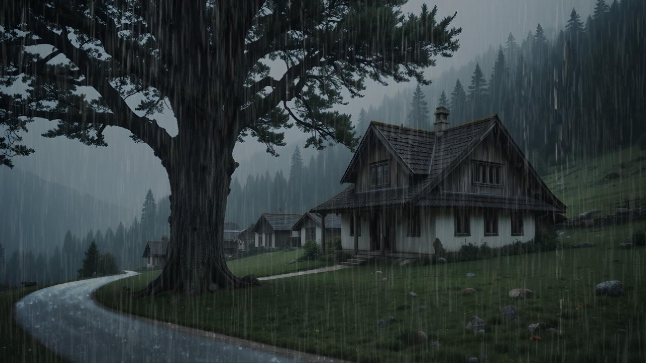 Heavy Rain in the Night Forest | Stress Relief Sounds for Better Sleep and Relaxation