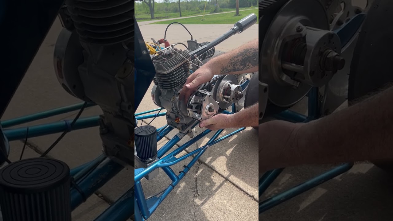 Belt alignment and tension, junior dragster, Blossom Racing Engines