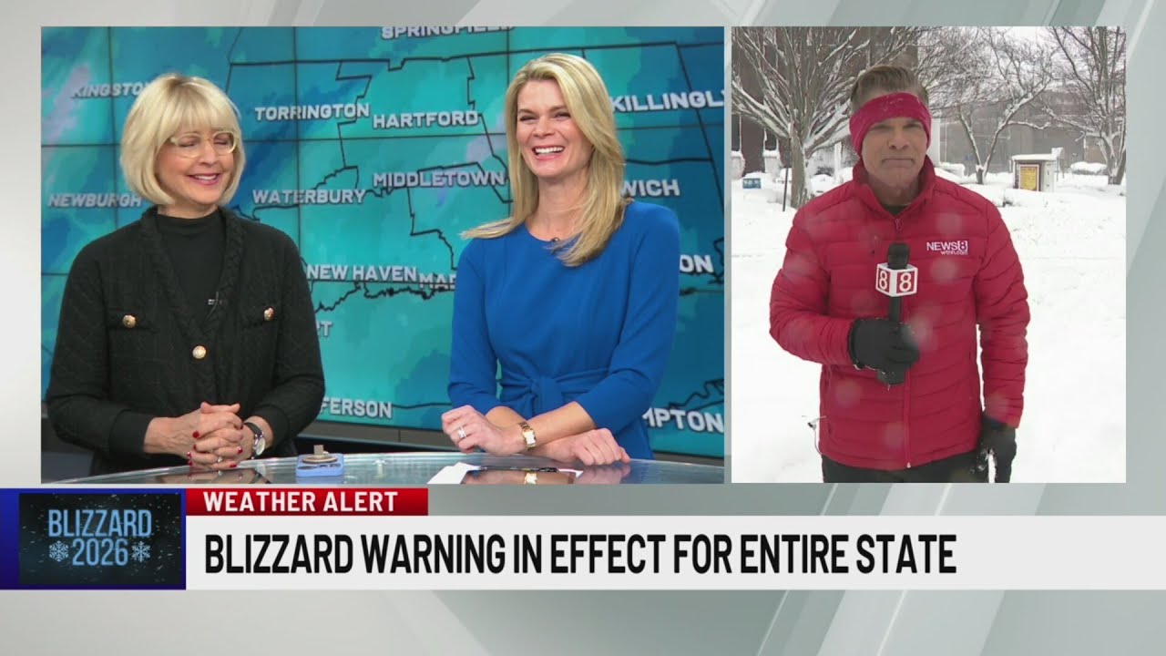 New London sees heavy snow amid blizzard conditions