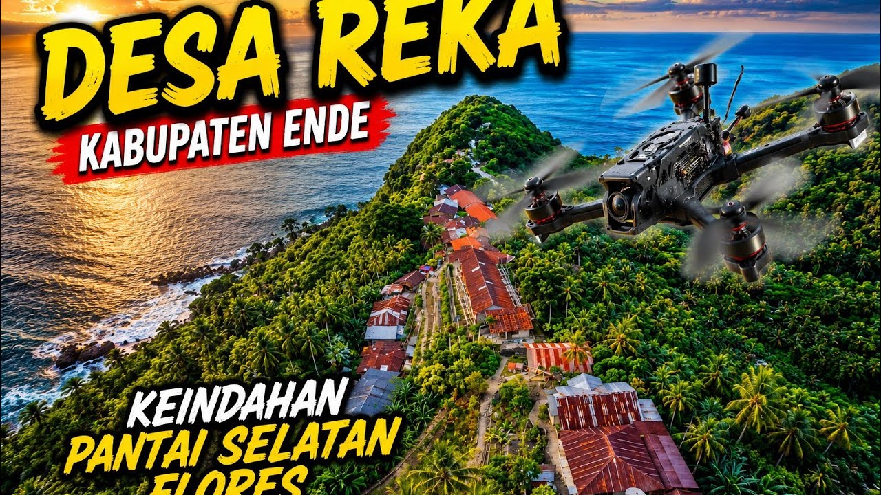 Amazing!! Melihat kampung terpencil dari kota Ende, Desa Reka namanya | Drone fpv