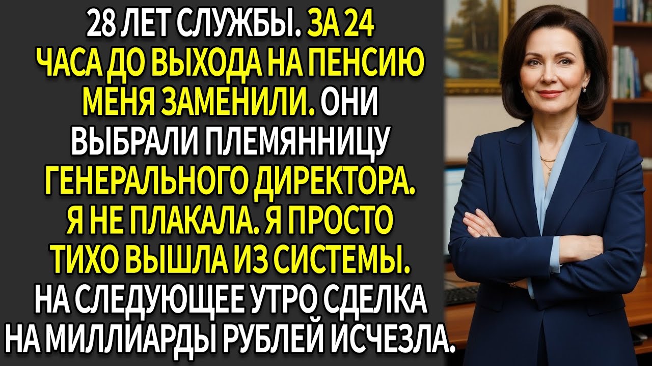 💼Меня заменили племянницей ⏳генерального директора всего за 24 часа до выхода на пенсию