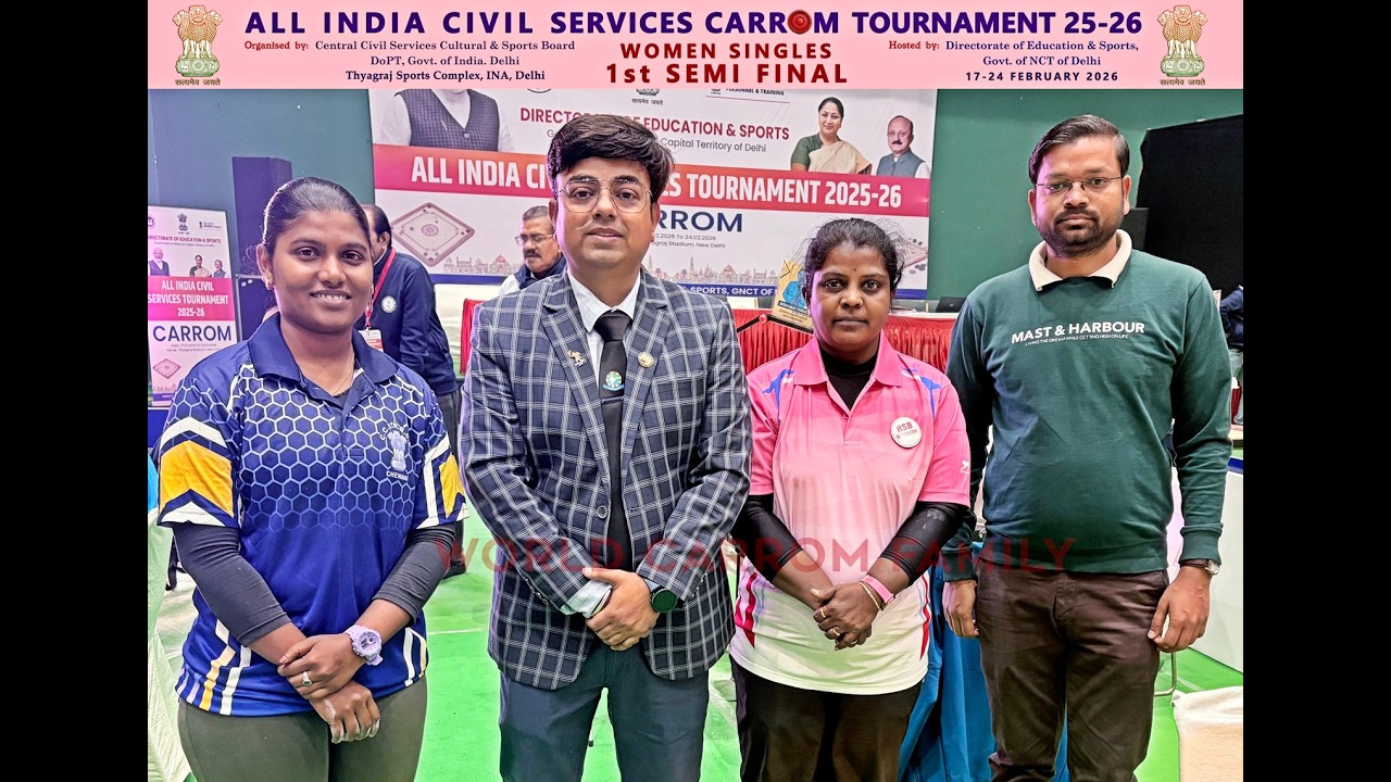 WOMEN SINGLES 1st SEMI FINALS || AICS CARROM TOURNAMENT 2025-26, DELHI
