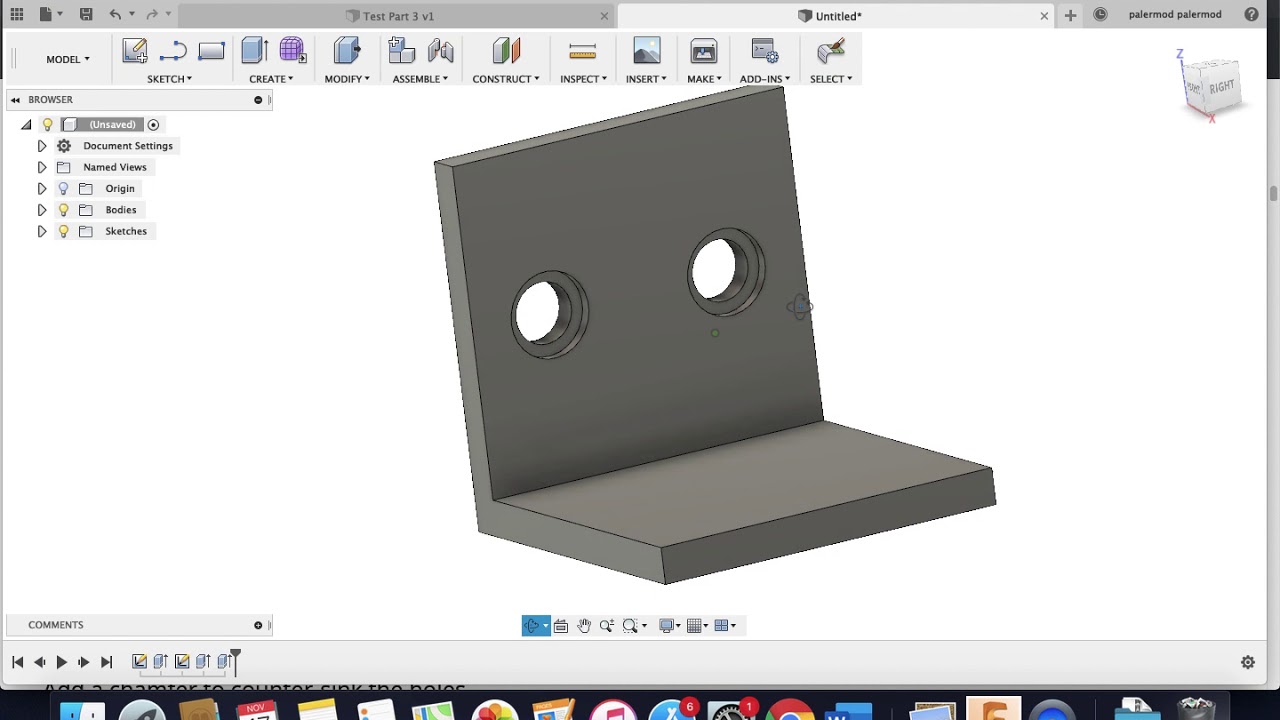 Fusion 360 Tutorial   Basic Bracket Design