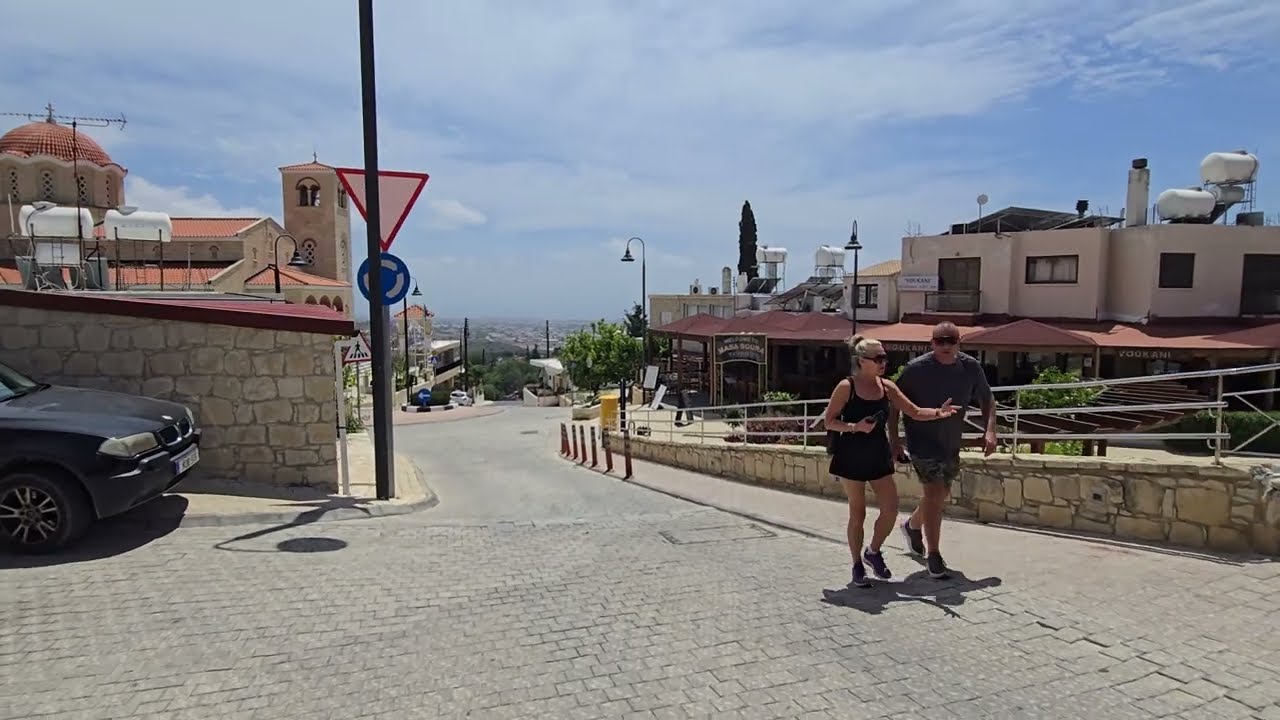A walk down into Tala Square, Cyprus #cyprus