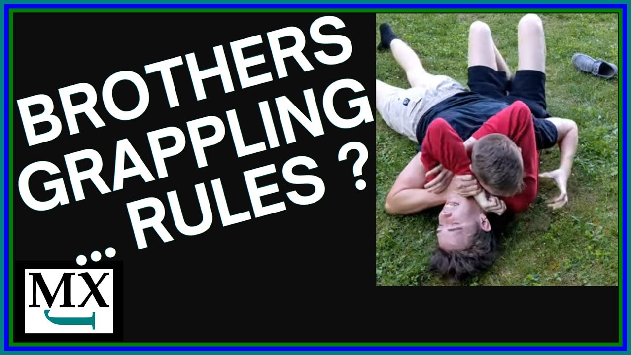 BROTHERS GRAPPLING - (Audio up!) Young US Marines Brothers on Leave