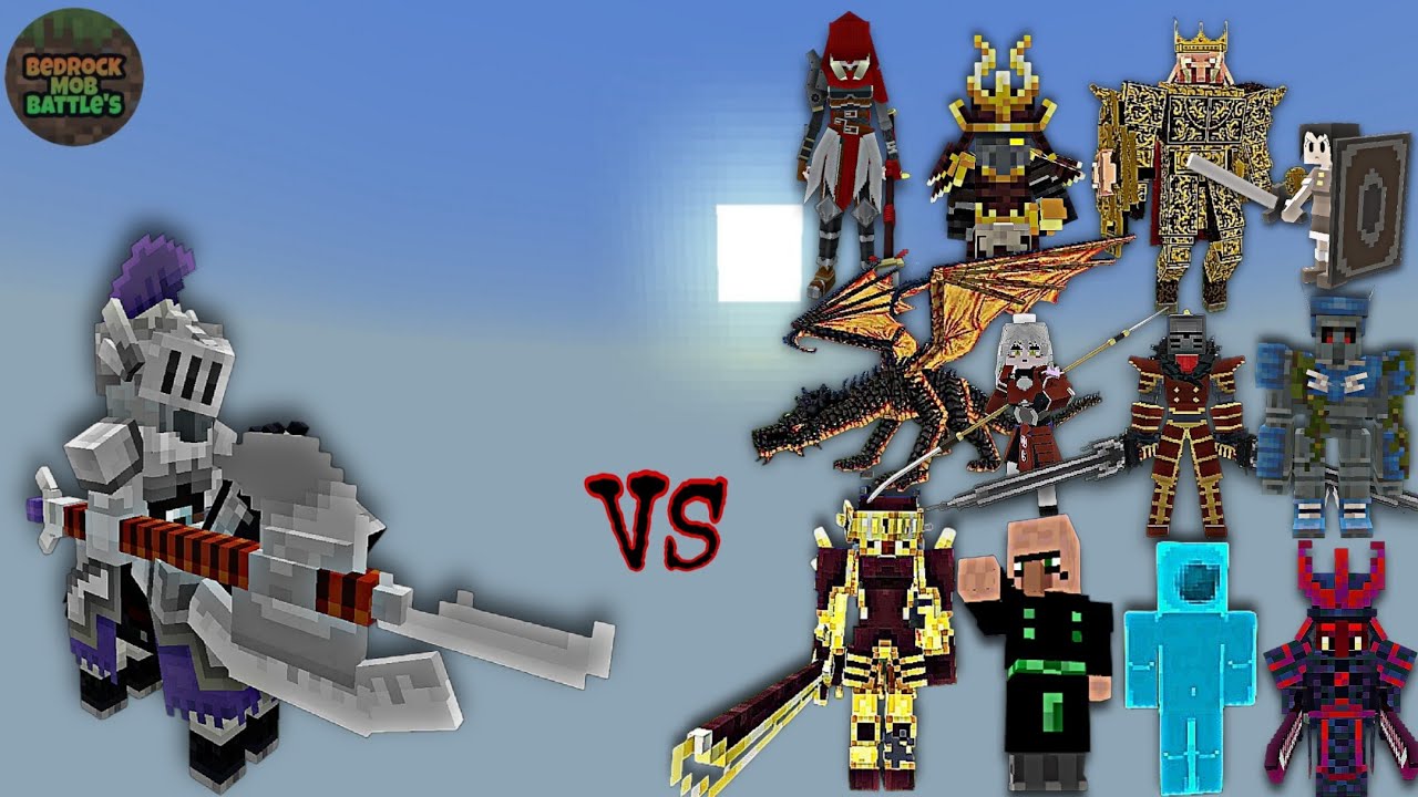 Wandering Knight vs Random Bosses | Minecraft Bedrock | Mob Battle