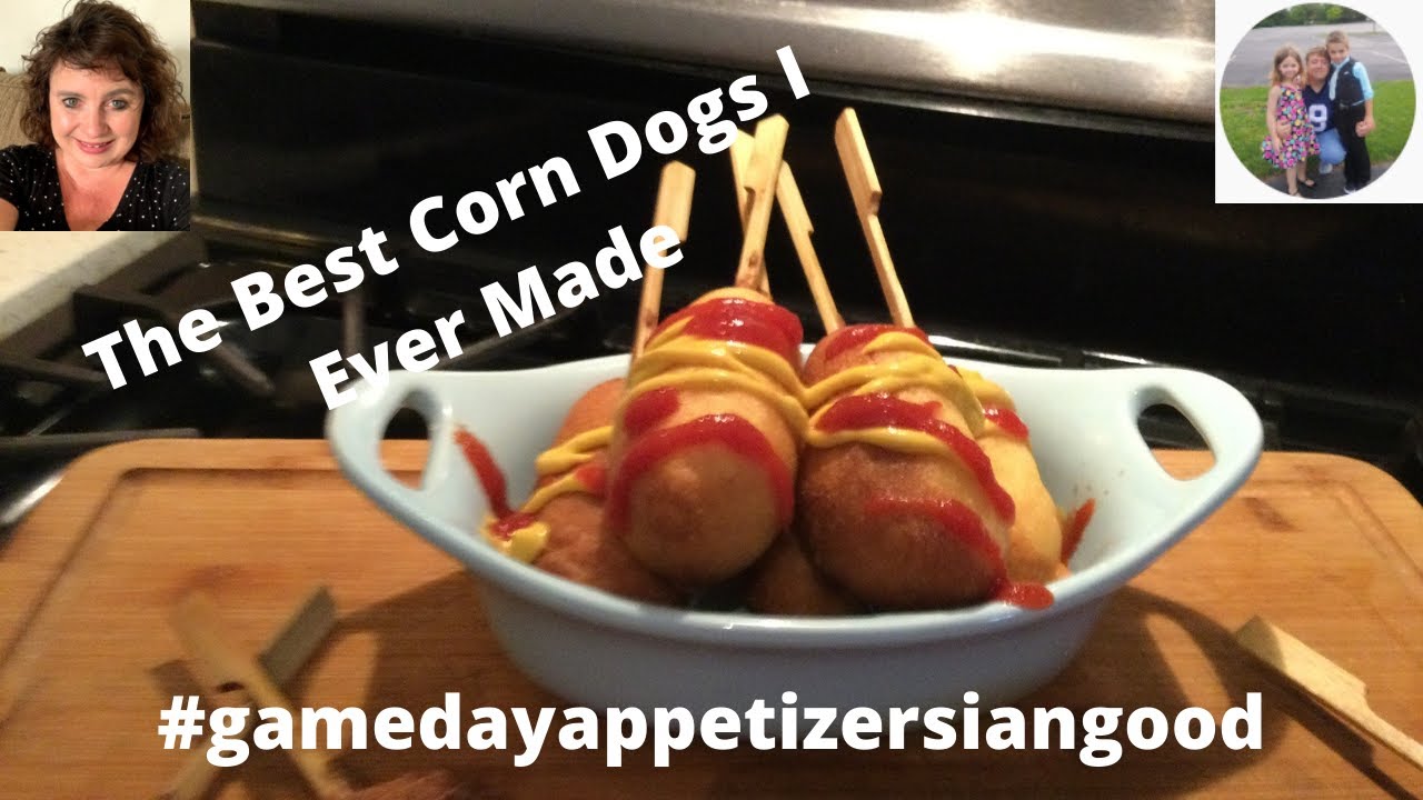 From Scratch The Best Corn Dogs I ever made  & a Cuz cooking #gamedayappetizersiangood