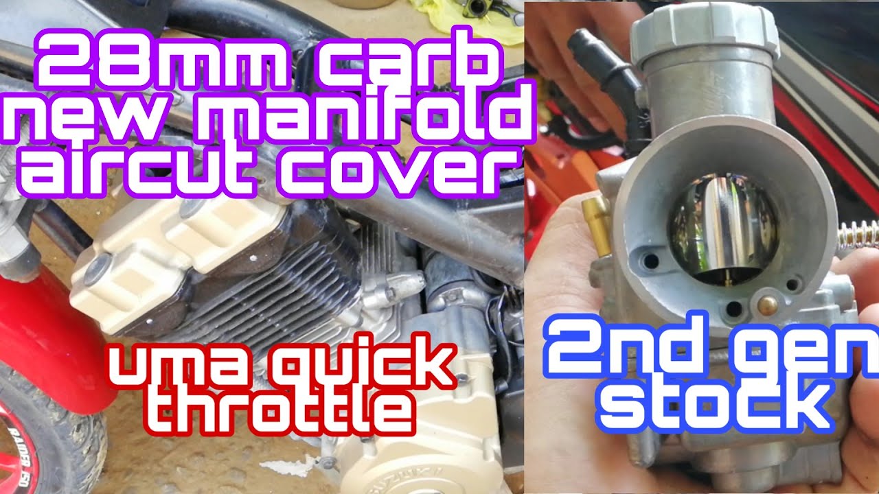 Raider150 Install 28mm carb, new intake manifold, aircut cover, uma quick throttle, engine vent hose