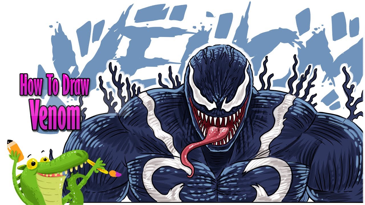 How to draw Venom Fortnite Skin