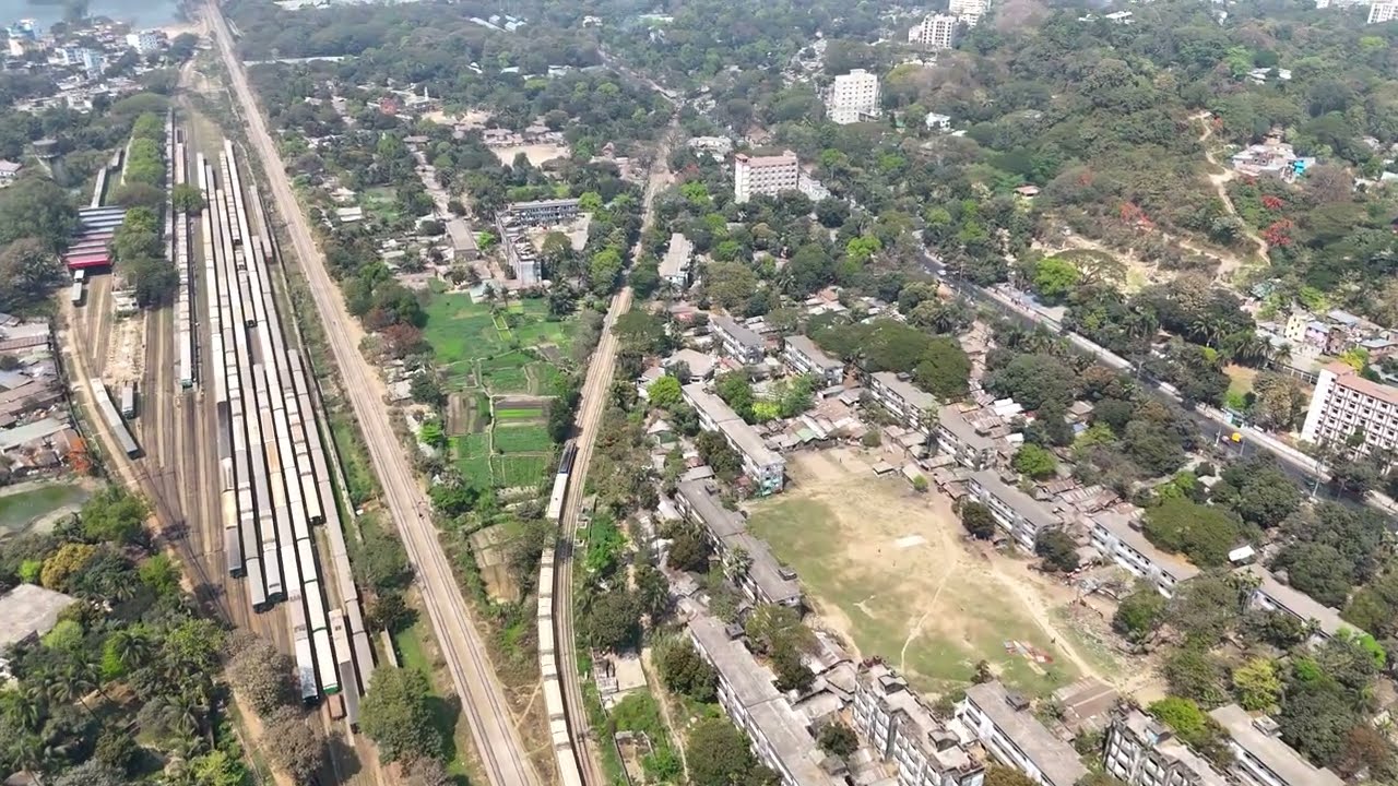 Parjatak Express train passing from Chittagong Rail Station