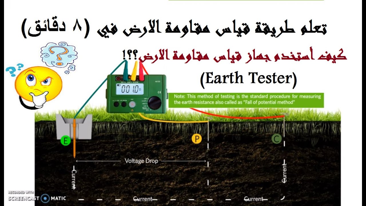 تعلم افضل طريقة لقياس مقاومة الارضي باستخدام جهاز قياس مقاومة الارض Earth Tester