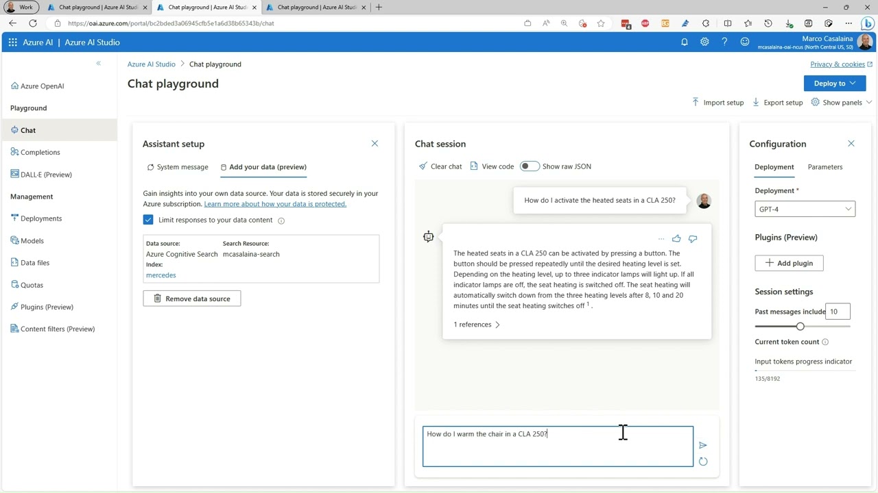 Azure OpenAI On Your Data and Azure AI Search: Keyword vs. Semantic vs. Vector Search