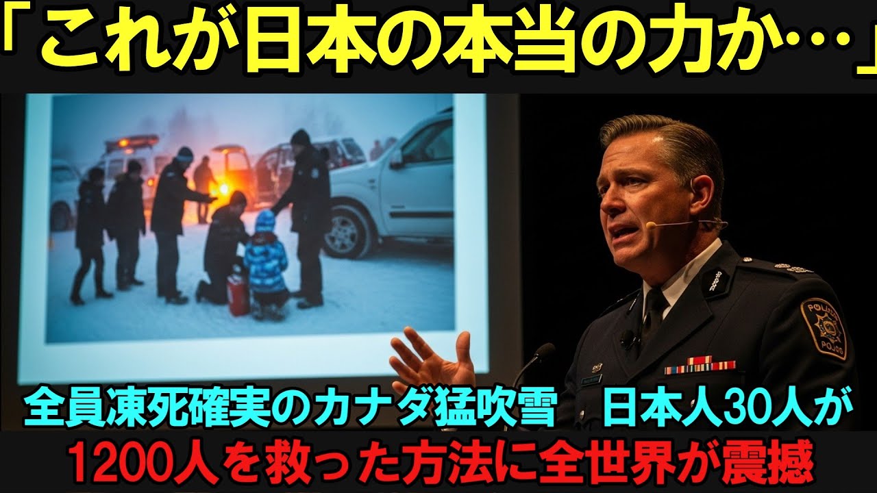 【海外の反応】「日本人だけ別世界だった」カナダ猛吹雪500台立ち往生の極限状態で見せた驚愕の行動とは