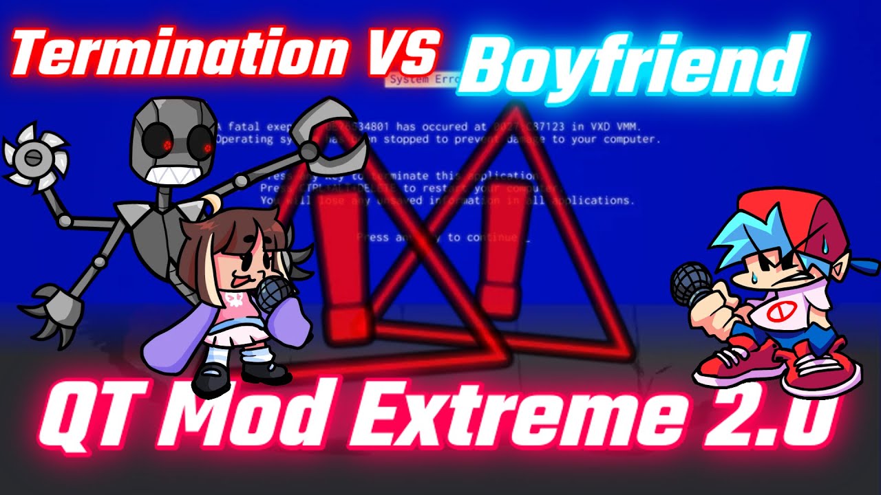 FNF - QT Mod Extreme (New Version 2.0!) | Termination 2.0 (Very Hard) 30 Misses Clear | FNF MOD's
