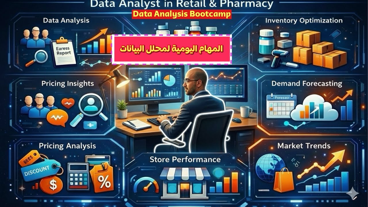 المهام المطلوبة من محلل البيانات في الصيدليات وقطاع التجزئة - Data Analysis Bootcamp