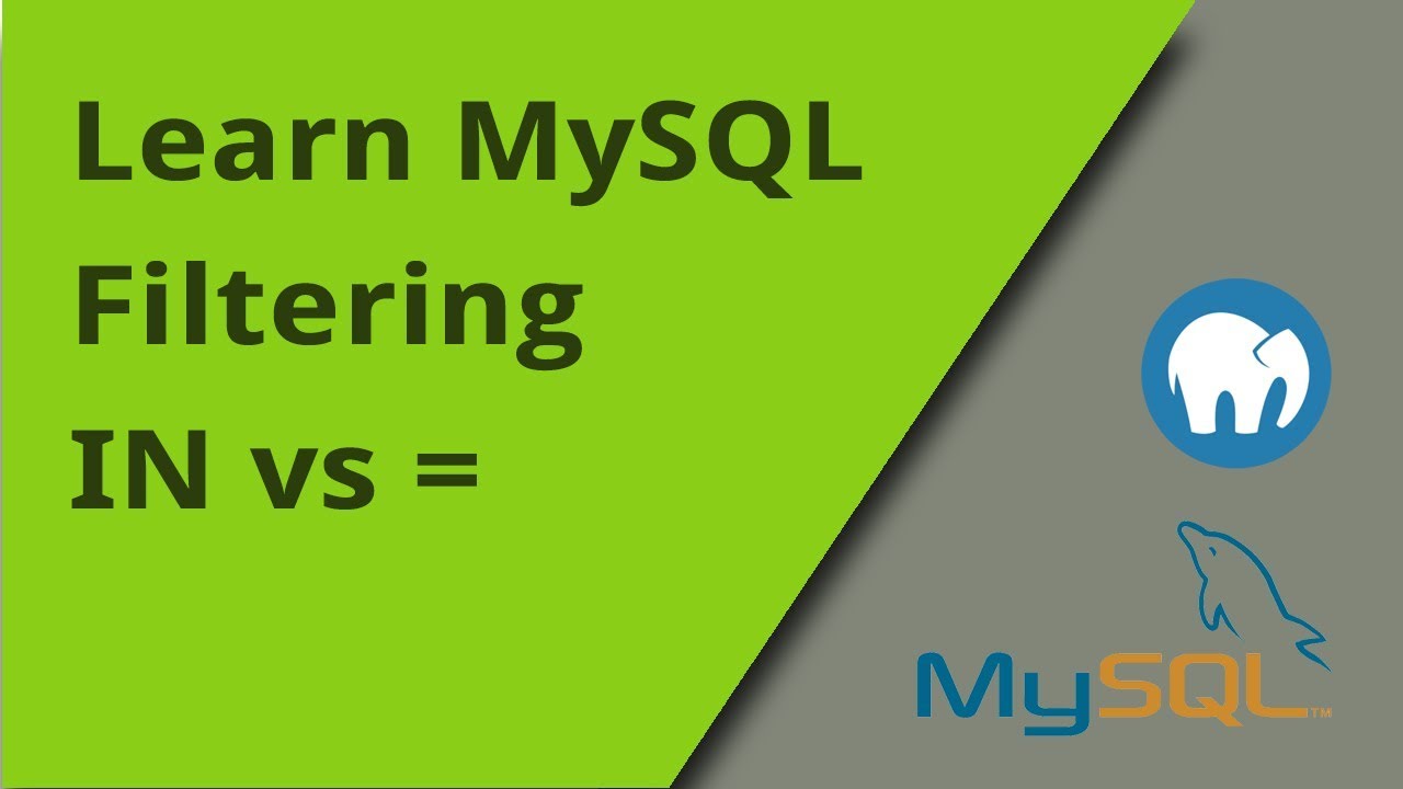 Learning MySQL - Filtering with IN vs equals