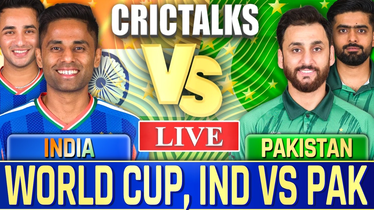 🔴 Live: IND vs PAK Live Match Today, World Cup, Cricket Live Scores, Commentary, 1st Innings