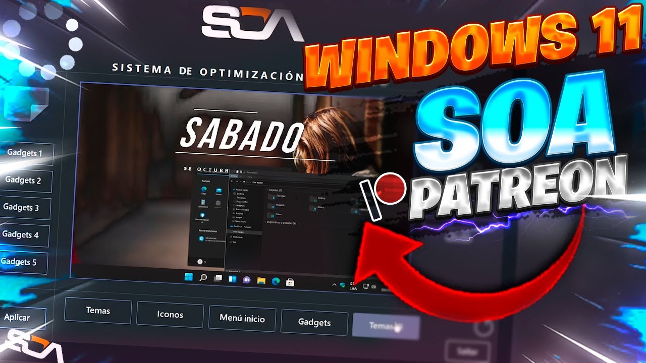 NUEVO! Windows 11 SOA Patreon OPTIMIZADO / Super WINDOWS MEJORADO 23H2!