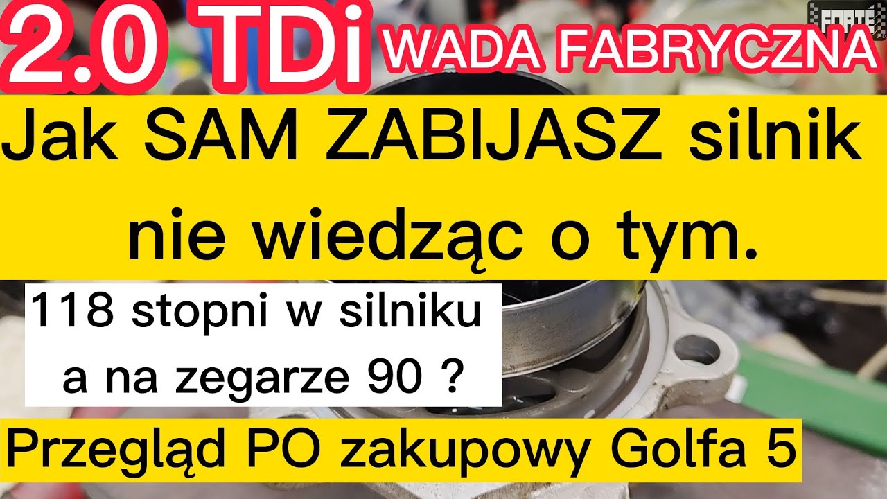 2.0TDi Pompa wody niszczy silnik. Przegląd po zakupowy Golfa.   #rommie #rodzinaforte