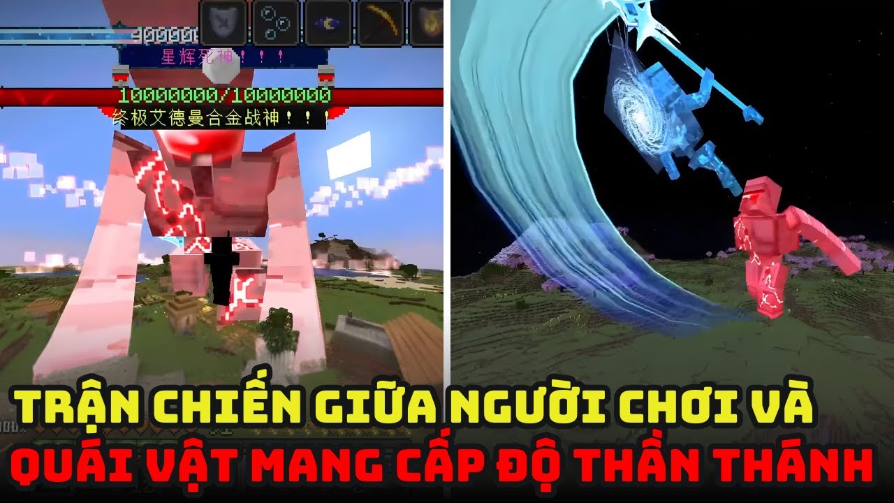 TRẬN CHIẾN GIỮA NGƯỜI CHƠI VÀ QUÁI VẬT TẬP 2: TIÊU QUÁI VẬT TITAN VỚI VŨ KHÍ MẠNH NHẤT MINECRAFT