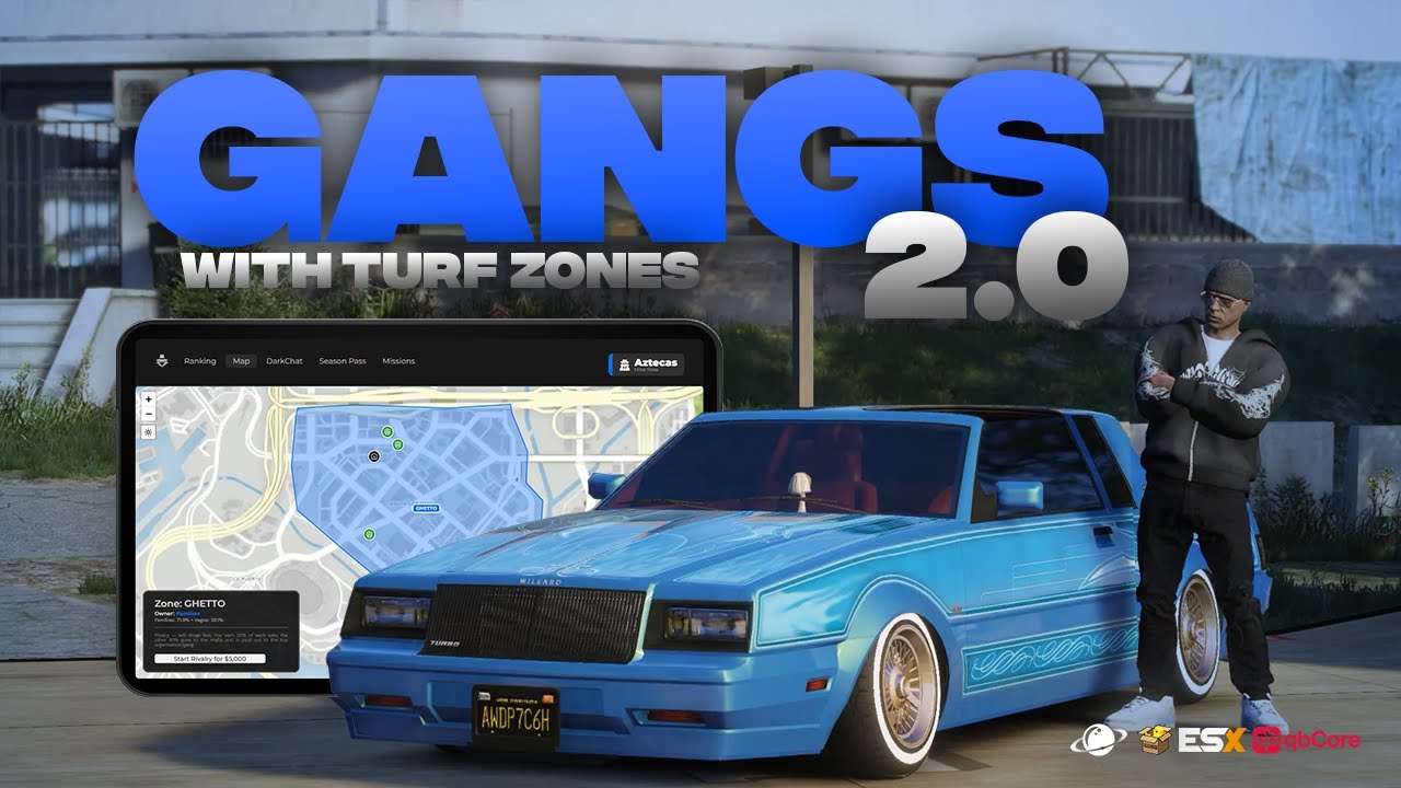 Gangs Script - Turf Zones & Missions | FiveM Script [ESX/QB/QBOX]