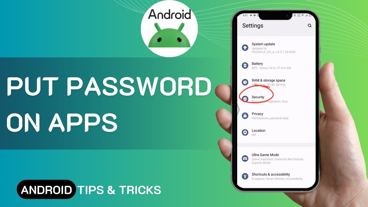 How To Put Password On Apps Android