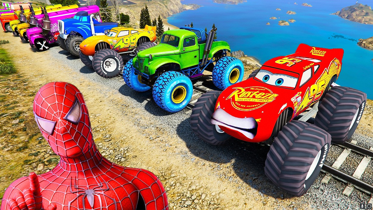 GTA V Epic New Stunt Race For Car Racing Challenge by Trevor and Shark #5678
