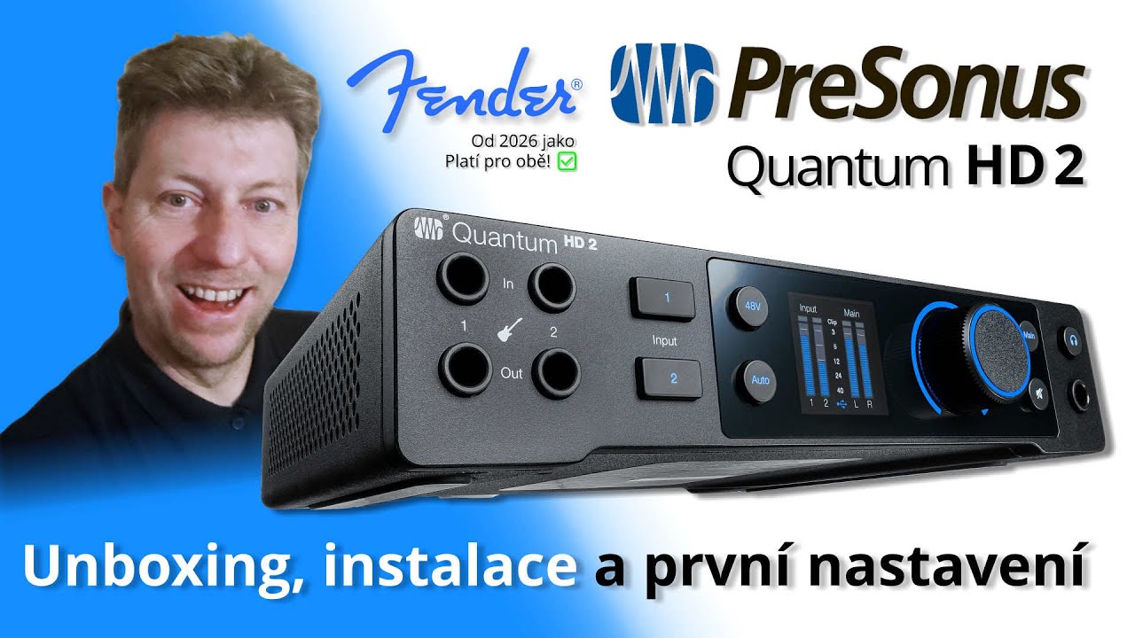 PreSonus Quantum HD 2 (nově Fender) - Unboxing & Setup | Studio One Preview