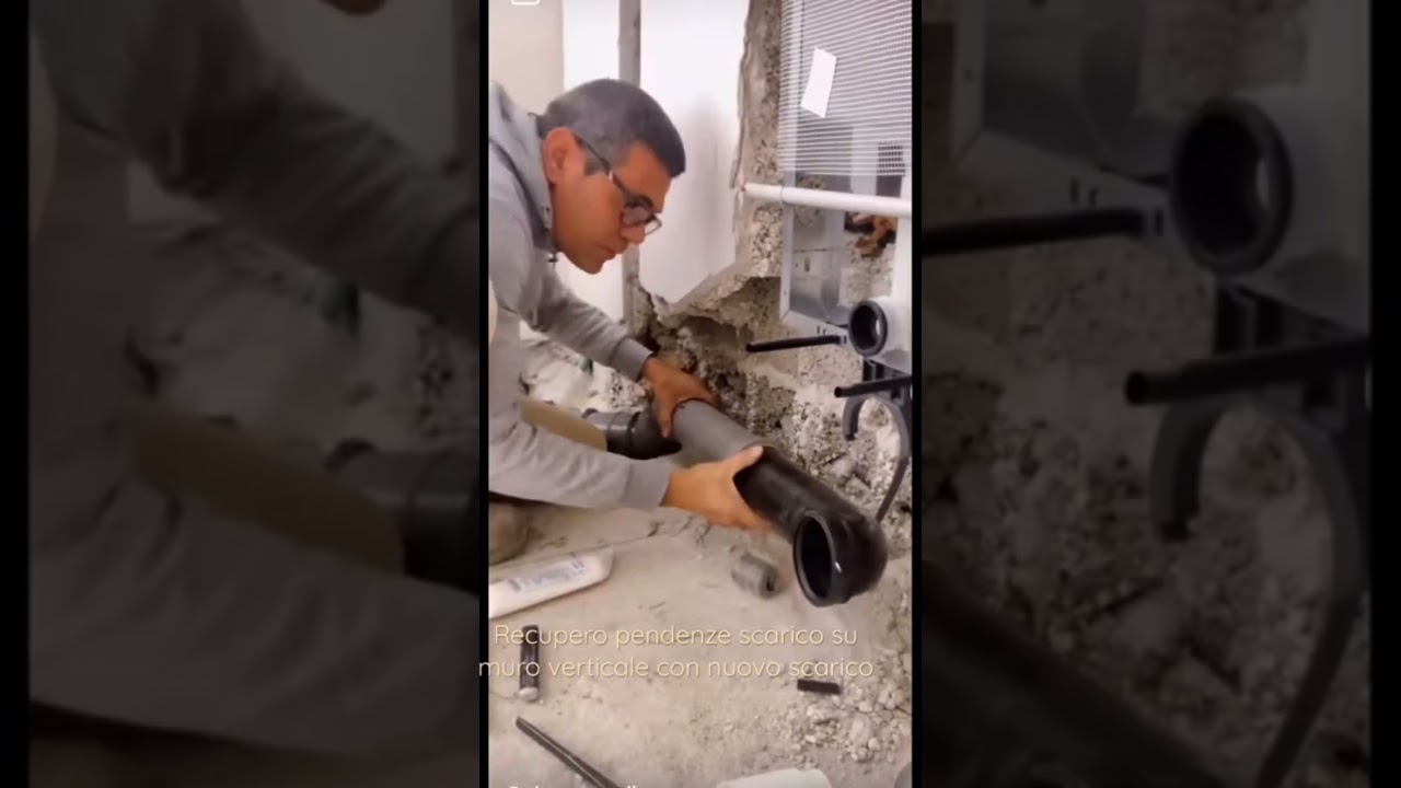 Recupero pendenza scarico con traccia su parete esterna non portante