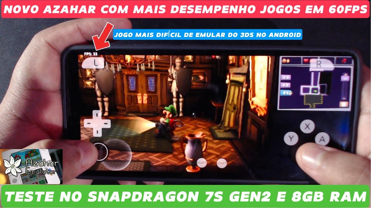 AZAHAR EMULADOR DE 3DS COM DESEMPENHO INCR&Iacute;VEL EM JOGOS PESADOS A 60FPS NOVA VERS&Atilde;O!