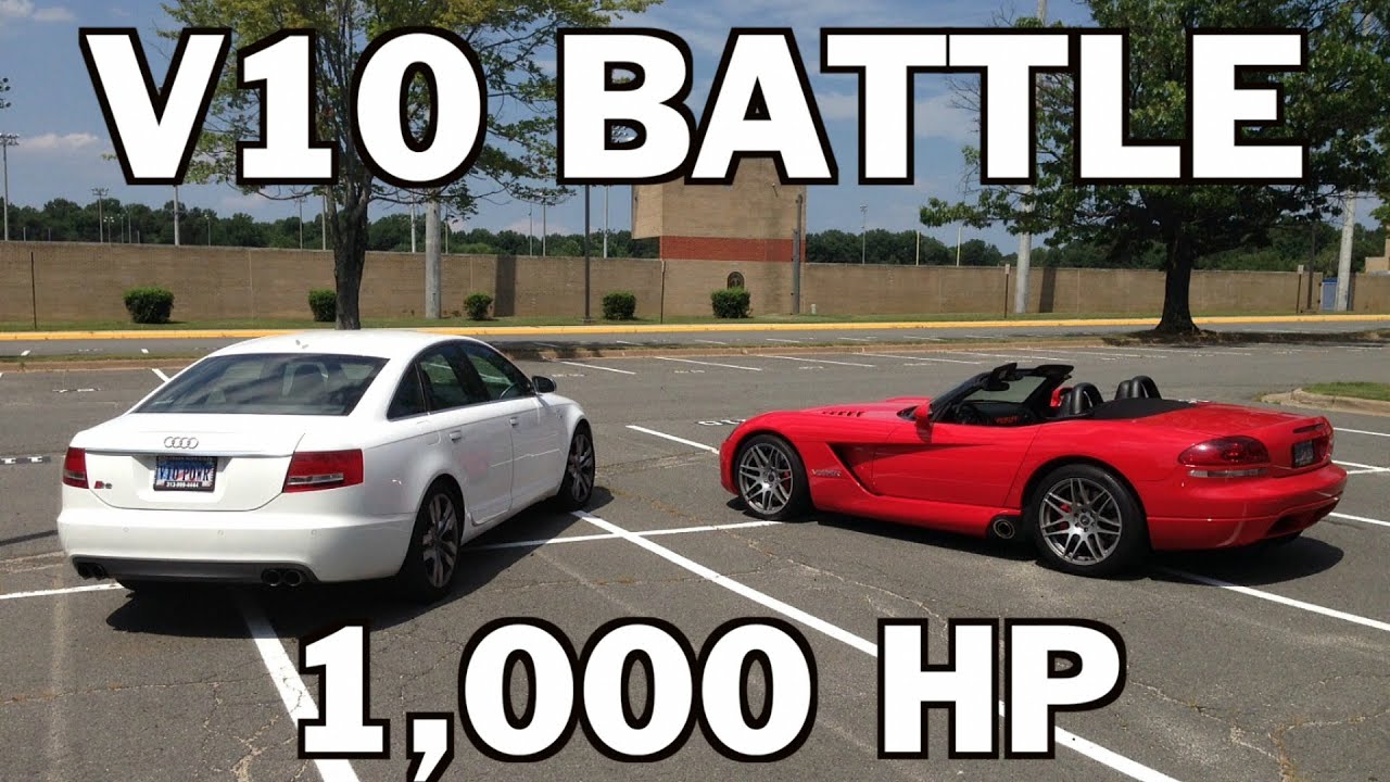 V10 Insanity! Dodge Viper vs. Audi S6 Rev Battle, 0-60, Flybys!