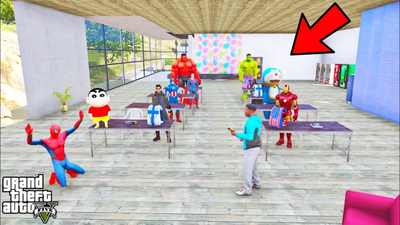 FRANKLIN Ask Question & Answers and Play An Outdoor Games with Shinchan IN GTA V