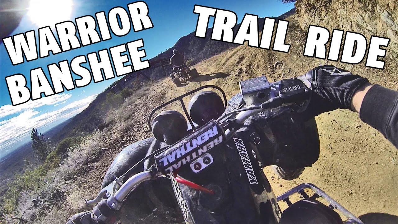 Chasing a Banshee 350 on my Yamaha Warrior