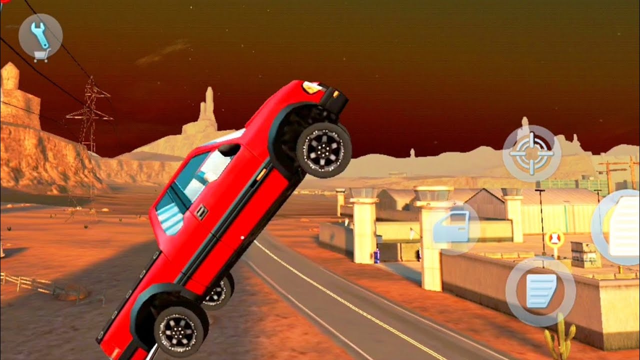 Super pickup car stunt and action on outer city mountain road near river Gangstar Vegas new gameplay