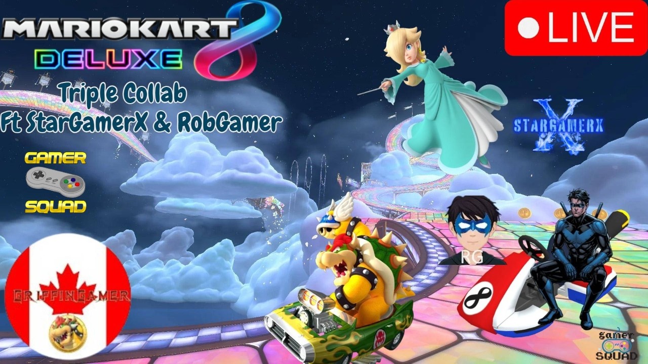 Mario Kart 8 Deluxe w/ @griffingamer8072  @StarGamerX17  & viewers