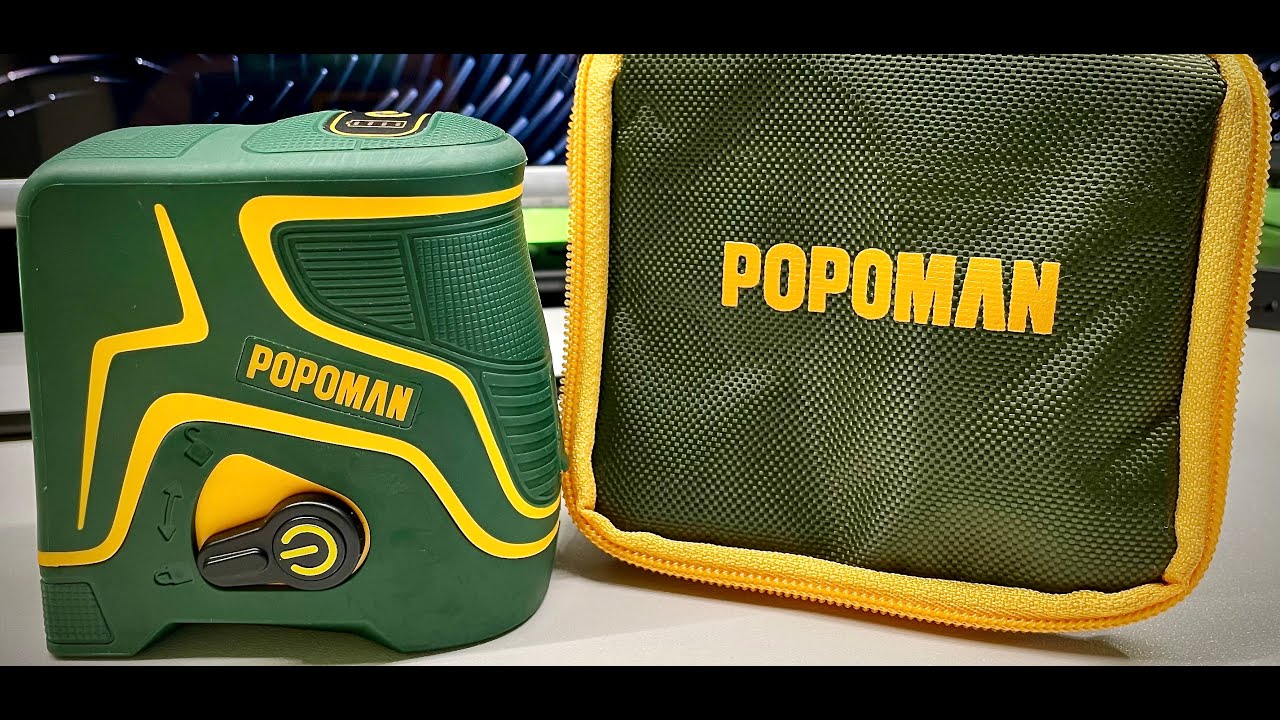 Livella laser a croce verde Popoman