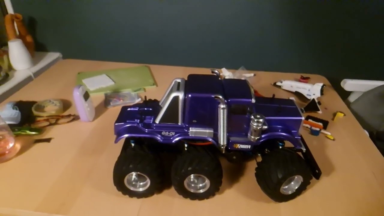 Tamiya konghead brushless upgraded alloy shocks, slow mo