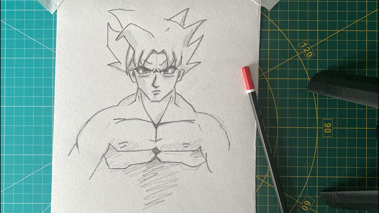 How to draw Goku | Goku Ultra Instinct step by step | easy tutorial