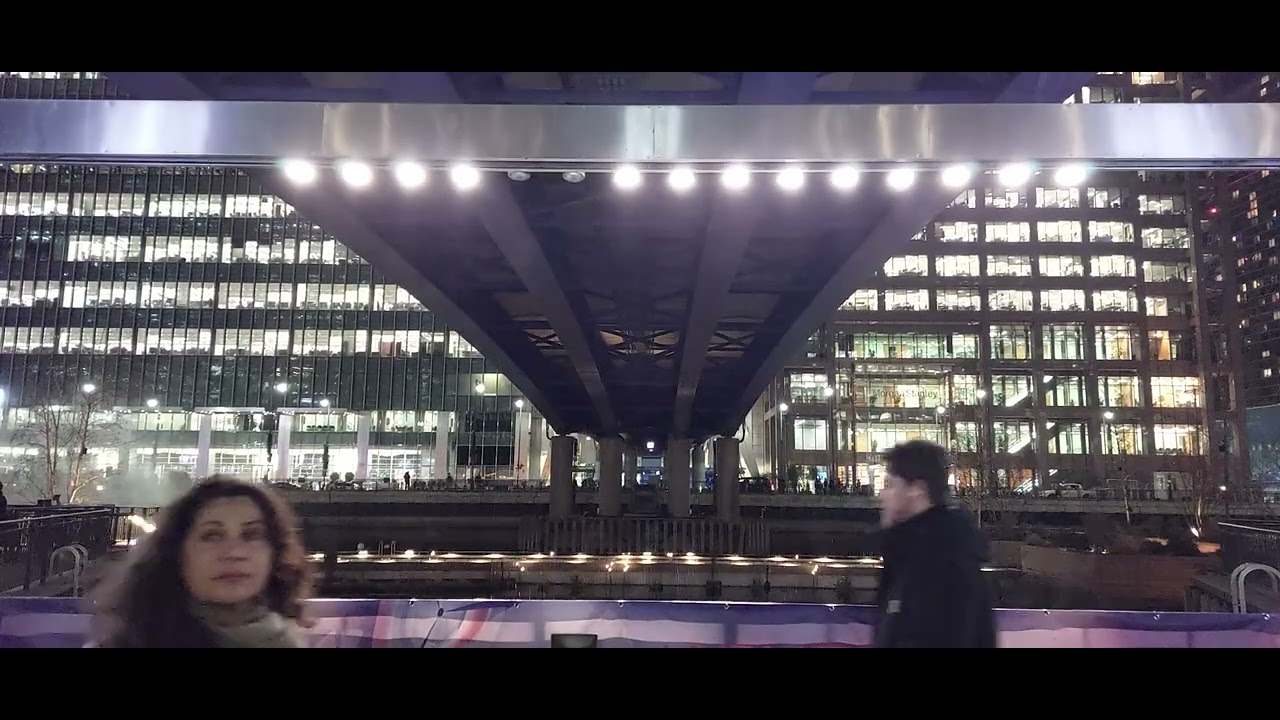 Julius Popp - bit.fall  @ Winter Lights Festival. Canary Wharf. 28/1/2026