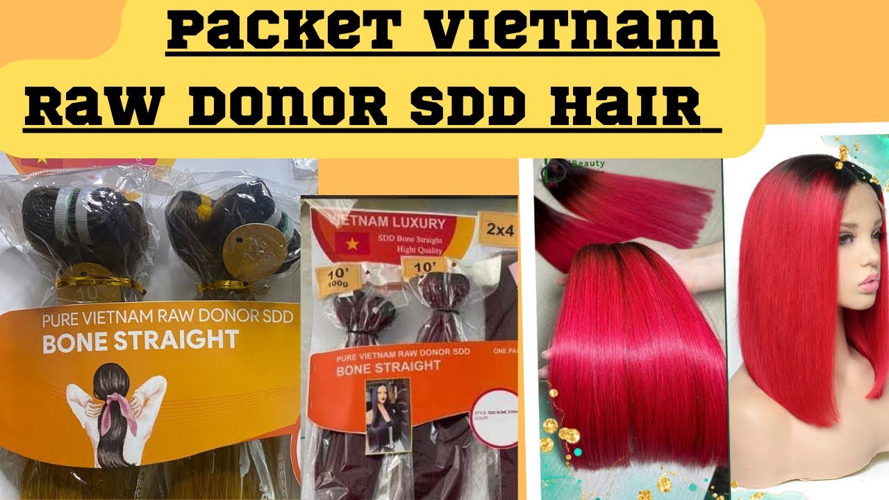 PACKET VIETNAM RAW DONOR HAIR /SUPER DOUBLE DRAWN (SDD )