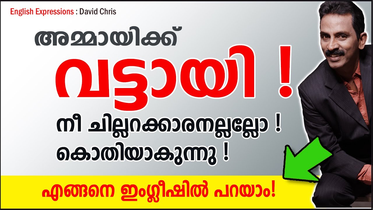 Expressions 28 :  നീ ചില്ലറക്കാരനല്ലല്ലോ ! അമ്മായിക്ക് വട്ടായി! How do native speakers speak them?