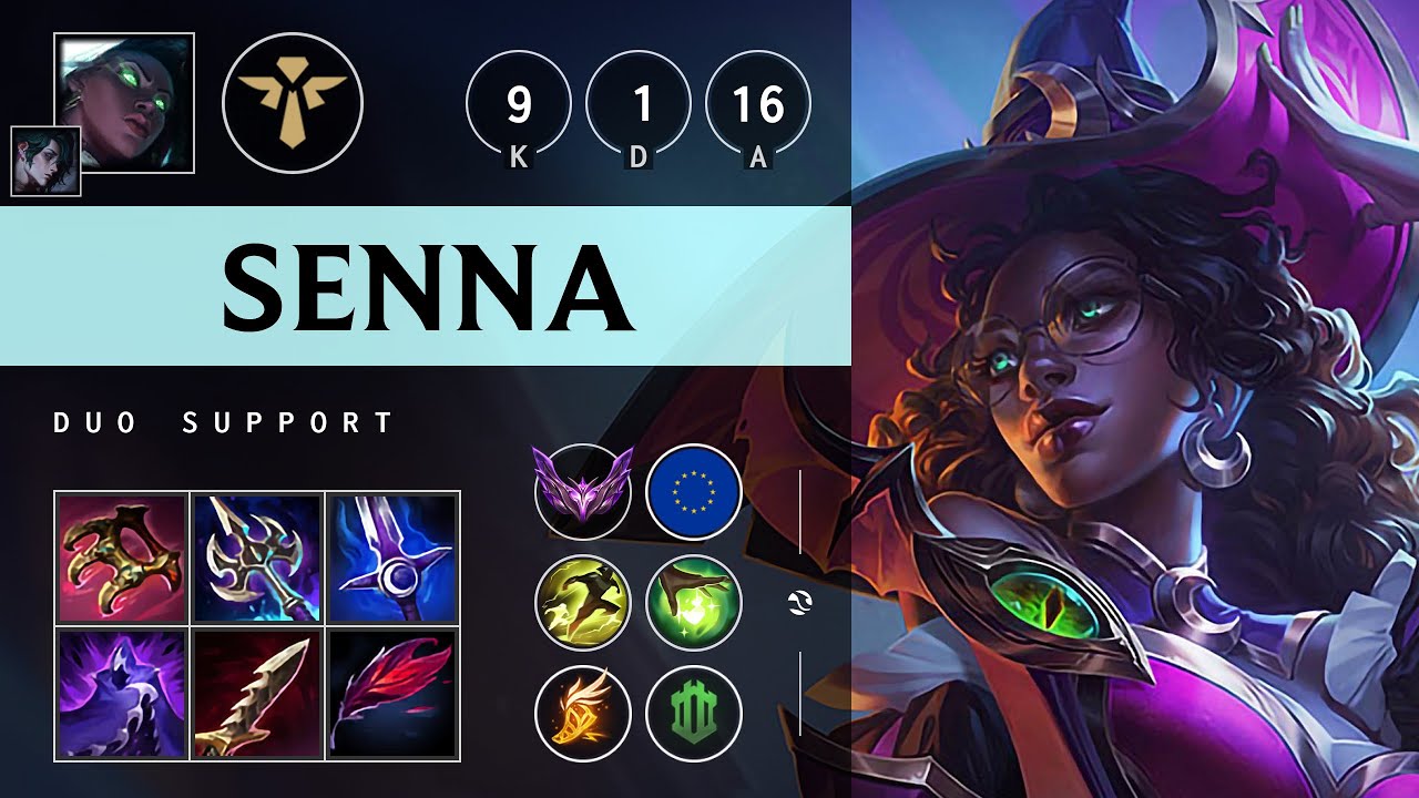 Senna Support vs Janna: Dominating - EUW Master Patch 25.S1.1