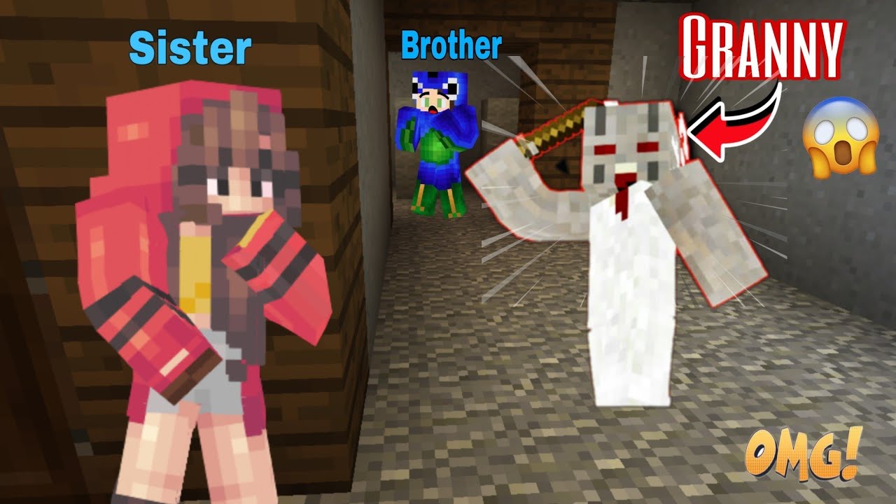 My Brother Kidnapped Me in GRANNY's HOUSE in Minecraft In HINDI