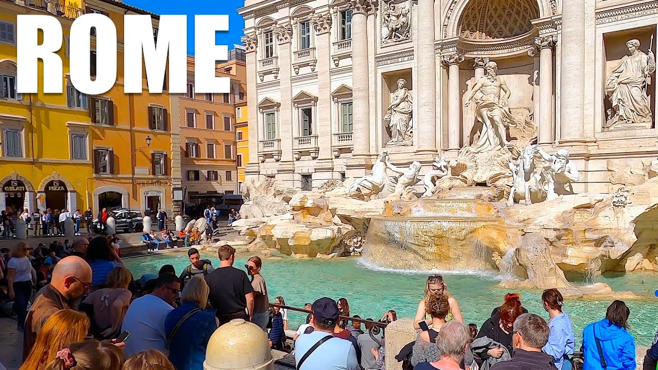 🇮🇹 ROME Italy Morning Walk 🏛️ Piazza Barberini ⛲️ Trevi Fountain 4K