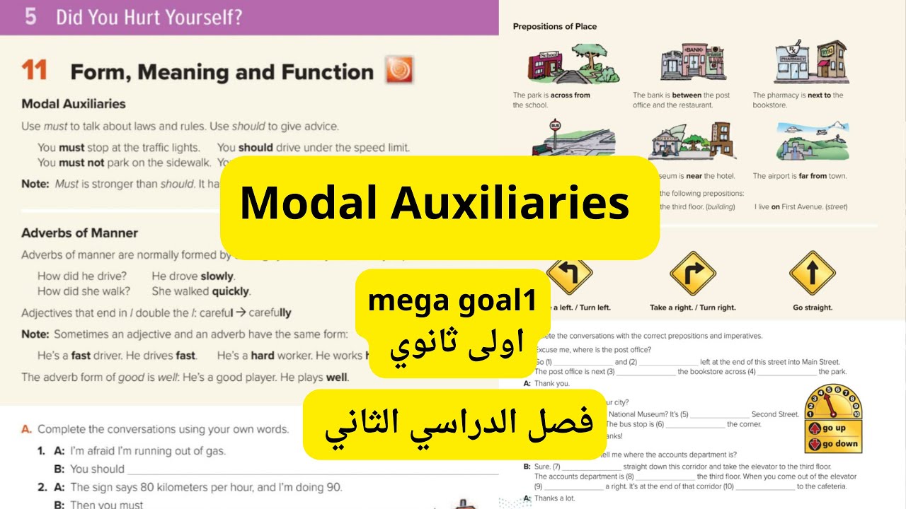 شرح قاعدة Modal Auxiliaries اولى ثانوي للفصل الدراسي الثاني #bish_bashir