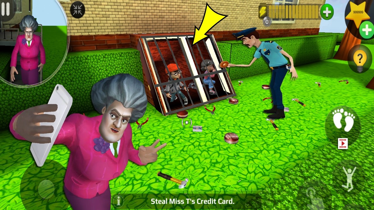 Scary Teacher 3D - Новое обновление - тролль мисс Т упала лицом вниз, так весело, часть 5495 #sca...