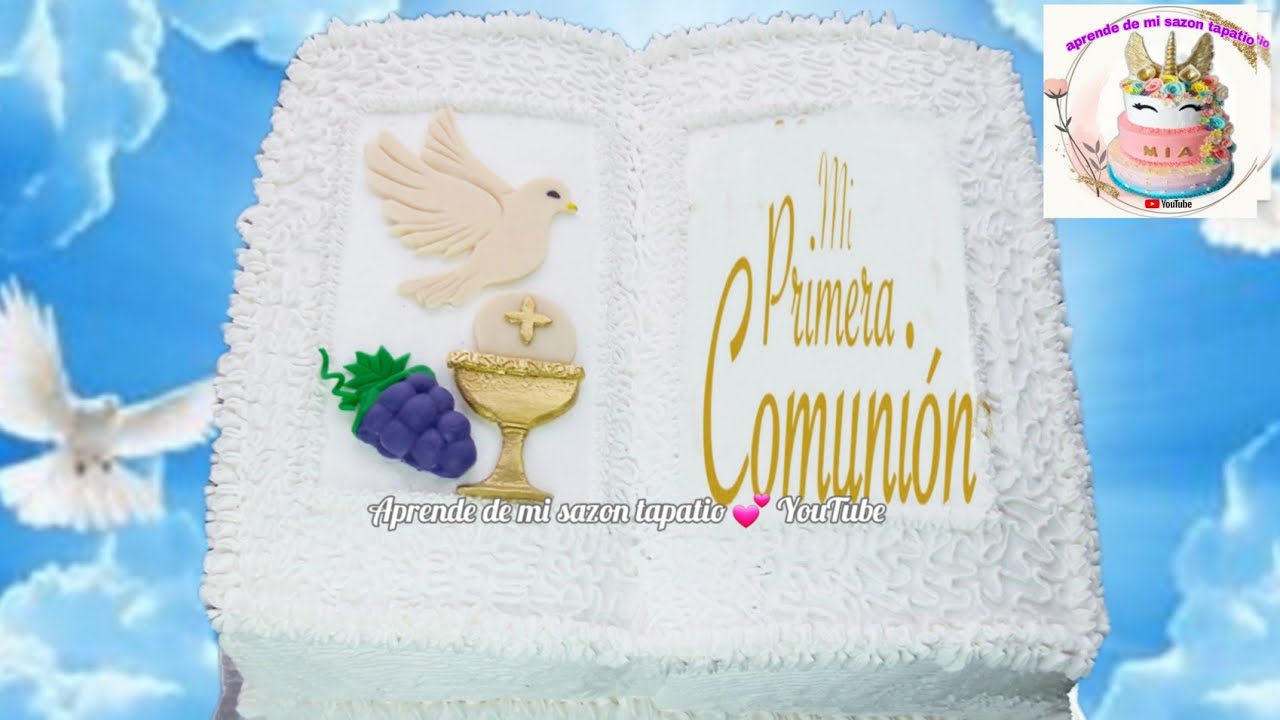 pastel de biblia para primera comunión  /como hacer un pastel en forma de biblia